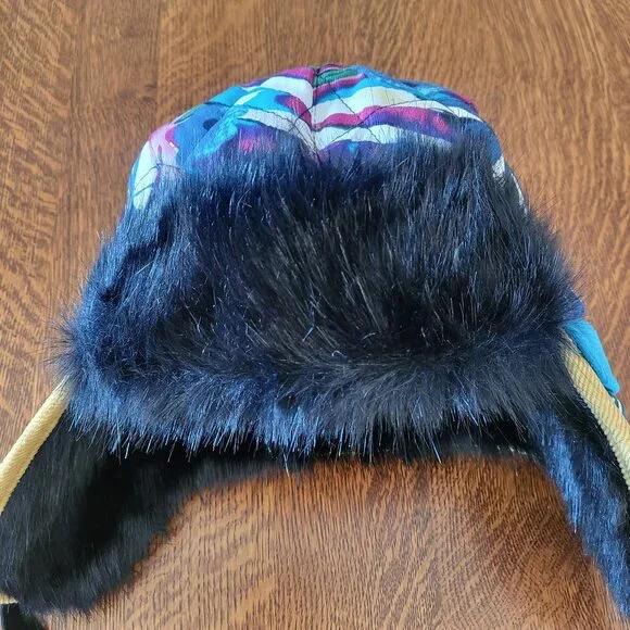 Pistil Bundle: Faux Fur Rave Trapper Hat and Faux Leather Fingerless Gloves - Picture 4 of 15